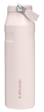 Stanley IceFlow Flip Straw 2.0 Water Bottle | Built in Straw with Larger Mouth | Lightweight & Leak Proof | Insulated Stainless Steel | BPA Free | Rose Quartz