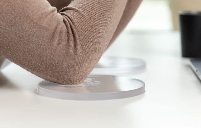 jelbows Almohadillas ergonómicas de gel transparente para apoyar las muñecas y los codos, tamaño de escritorio - Solución perfecta para aliviar el síndrome del túnel carpiano, bursitis y artritis para juegos de computadora por jelbows (Paquete de 2)