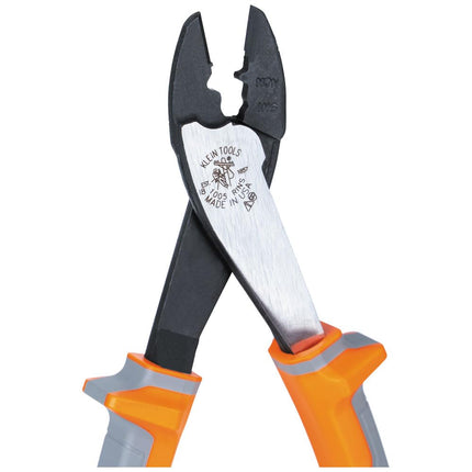 Klein Tools 1005RINS Insulated Pliers, Made in USA, Cutting/Crimping Tool for Insulated and Non-Insulated 10 to 22 AWG Wire and Connectors,1000V Rated