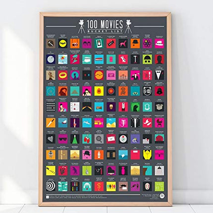 Gift Republic GR630004 100 Movies - Scratch Off Bucket List Poster
