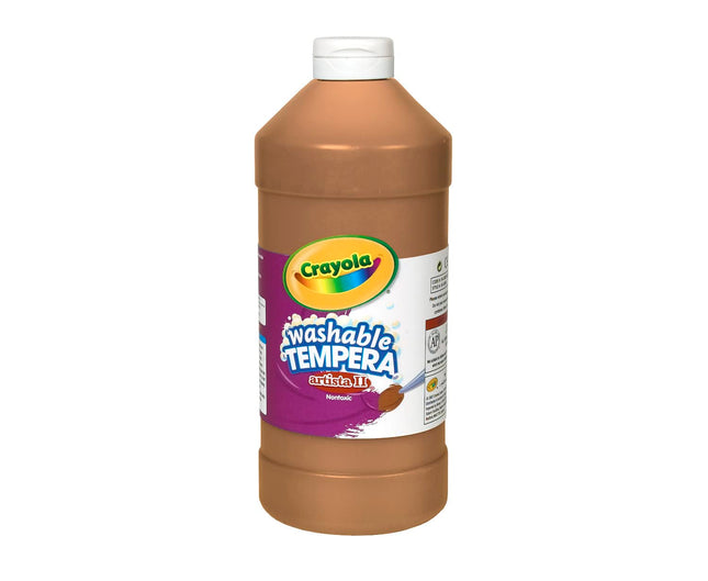 Artista II Washable Tempera Paint, Brown, 32 oz