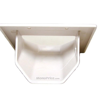 Monoprice 104001 Recessed Low Voltage Cable Wall Plate, 2-Gang, White