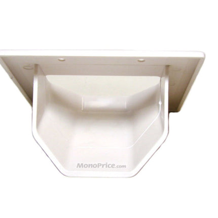 Monoprice 104001 Recessed Low Voltage Cable Wall Plate, 2-Gang, White