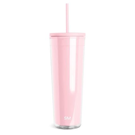 Simple Modern Plastic Tumbler with Lid and Straw |