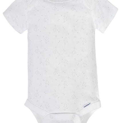 Gerber baby-girls 8-pack Short Sleeve Onesies Bodysuits, Animals Green, Preemie