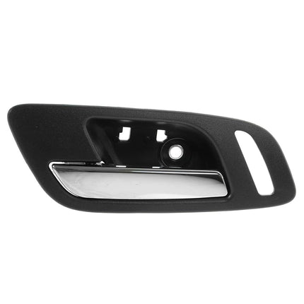 TRQ Door Handles Inside Ebony & Chrome Front Pair Set