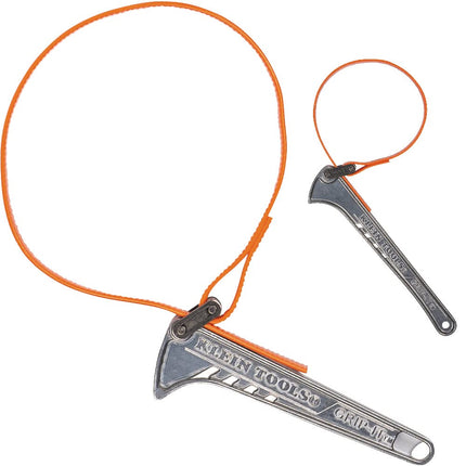 KLEIN TOOLS SHBKIT Grip-It Strap Wrench Kit, Adjustable Strap Wrenches with 6 and 12-Inch Handles, 2-Piece