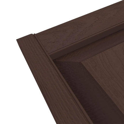 Ekena Millwork Lifetime Vinyl LP2S12X03500FB Standard Two Equal Panel Vinyls, Raised Panel Vinyl Shutters, w/Installation Shutter-Lok's & Matching Screws (Per Pair), 12"W x 35"H, Federal Brown