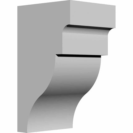 Ekena BKT03X04X07WG 3 1/2" W x 4" D x 7" H Wigan Bracket, Primed