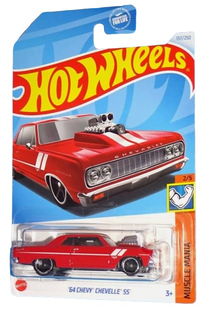 Hot Wheels '64 Chevy Chevelle SS Red Muscle Mania 
