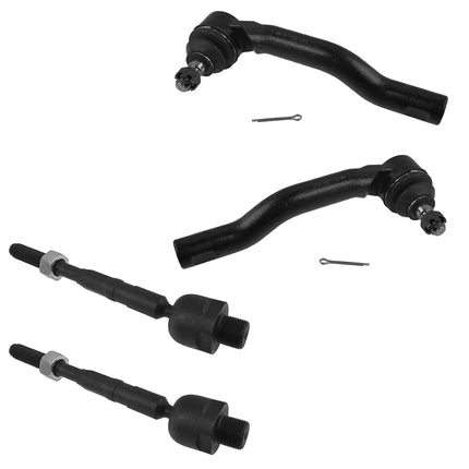 TRQ Front Inner and Outer Tie Rod Set 4 Piece Comp