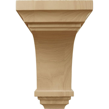 Ekena CORW03X03X06JECH 3 1/2-Inch Width x 3 3/4-Inch Depth x 6-Inch Height Mini Jefferson Wood Corbel - Cherry