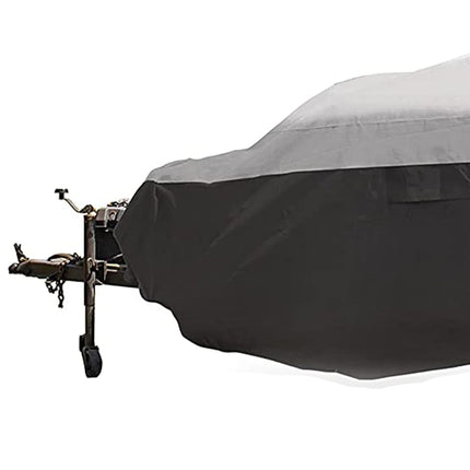 Camco ULTRAGuard 12 to 14' Pop Up RV Camper Cover with Secure Cinching Straps, Zippered Entry Doors, and Covered Air Vents, Gray