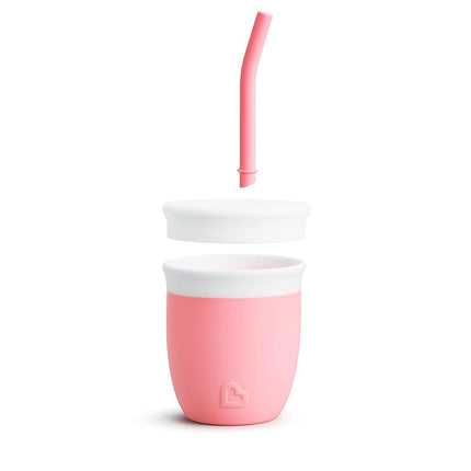 Munchkin� C�est Silicone! Open Training Cup with Straw for Babies and Toddlers 6 Months+, 4 Ounce, Coral