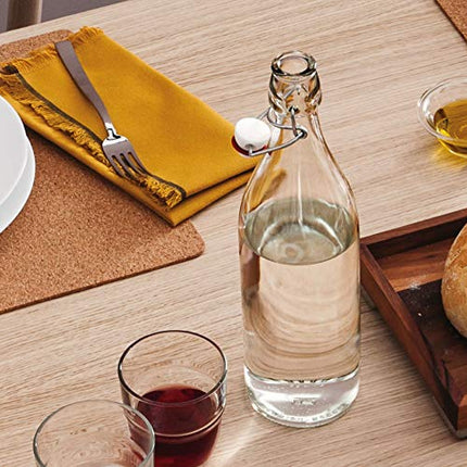 Bormioli Rocco Giara Bottle oz., Set of 12 Food Storage, 17 oz, Clear