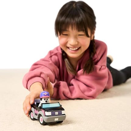 BLUEY Hit The Road And Her Friends In This Cute Little Vehicle! Ride Along In Pizza Girls Car with Muffin, This Vehicle Fits One 2.5" (6cm) Articulated Muffin Figure Inside, Black
