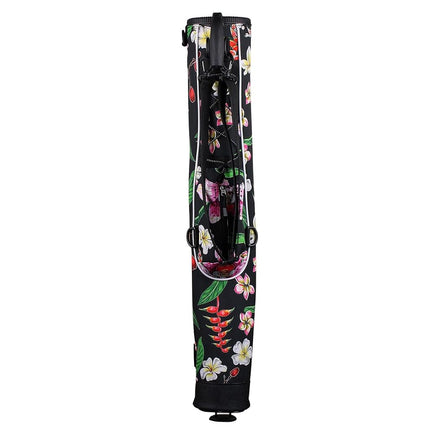 Orlimar Pitch 'n Putt Lightweight Sunday Golf Bag with Stand for Women, Ultra-Light Carry Design, Two-Way Divider Top, Shoulder Strap, Compact Golf Club Bag, Hibiscus Flowers