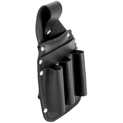 Klein Tools 5481 Tool Pouch, Back Pocket Electrician Tool Pouch made of Double Stitched and Riveted Leather, 6-Pocket, 5.75 x 2.5 x 10-Inch