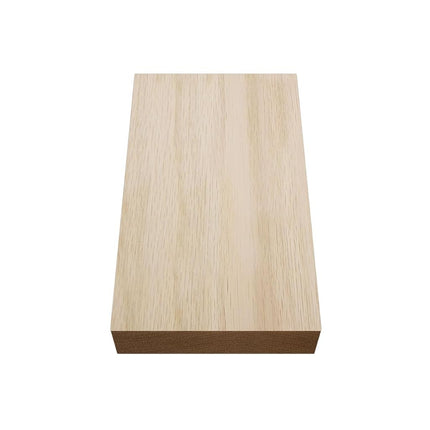 3 3/4"W x 6 1/2"H x 1"P Americraft Solid Hardwood Stain Grade Smooth Plinth Block with Squared Edge, White Oak