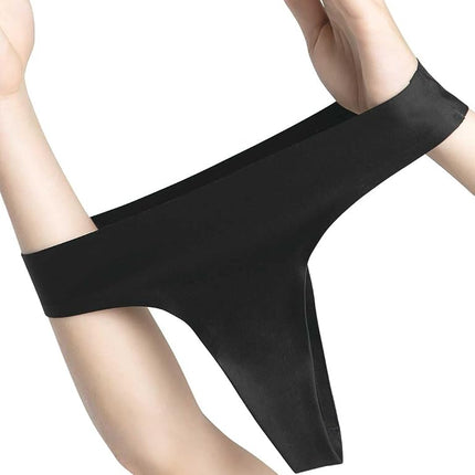 Capezio Women's Seamless Thong Underwear, black, S