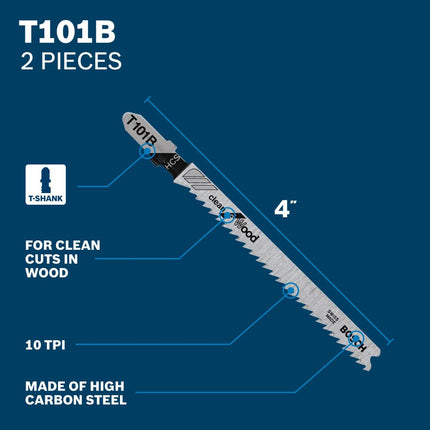 Bosch T5002 10-Piece Assorted T-Shank Jig Saw Blade Set
