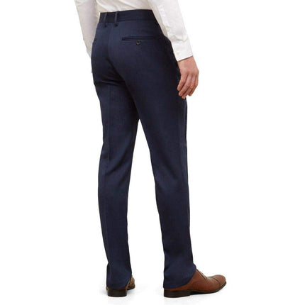Kenneth Cole REACTION Men's Slim Fit Heather Dress Pant, Navy, 36W x 29L