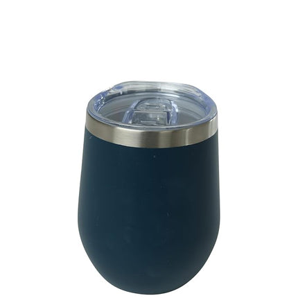 Sip+Sea Antigua 12oz Stainless Steel Wine Tumbler with Ceramic Lining & Lid – Stemless, Double-Wall Vacuum Insulated Drinkware