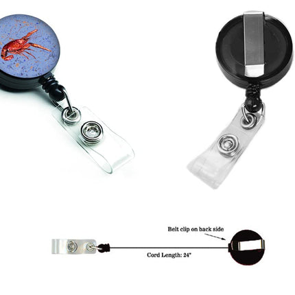 Caroline's Treasures Crawfish Retractable Badge Reel, Multicolor (8458BR)