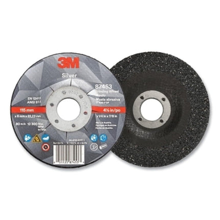 3M Silver Depcntr Grnd Whl T27 Qchng 4.5X1/4X7/8