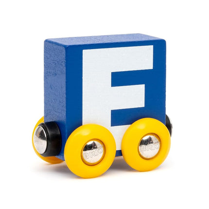 BRIO – Letter Train E | Wooden Train Set Accessory Toy for Kids Age 2 Years Up