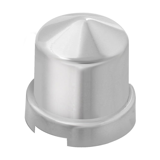 Grand General 10082SP Chrome 1/2" and 13mm x 13/16" Plastic Pointed Push-On Nut Cover with Flange
