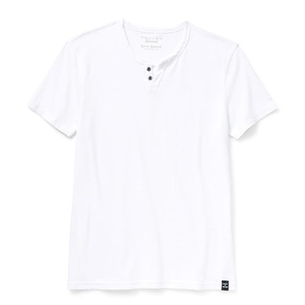 Lucky Brand Men's Venice Burnout Notch Neck Tee Shirt T, Bright White, XXL