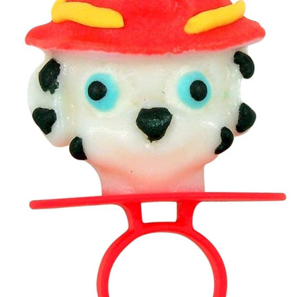 Decorated PAW Patrol Themed Lollipops Rings, Assorted Fruit Flavored Hard Candies, 18 Individually Wrapped Pieces