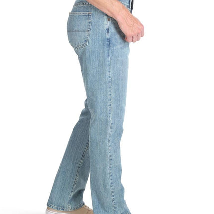 Wrangler Authentics Men's Regular Fit Comfort Flex Waist Jean, Chalk Blue, 42W x 32L