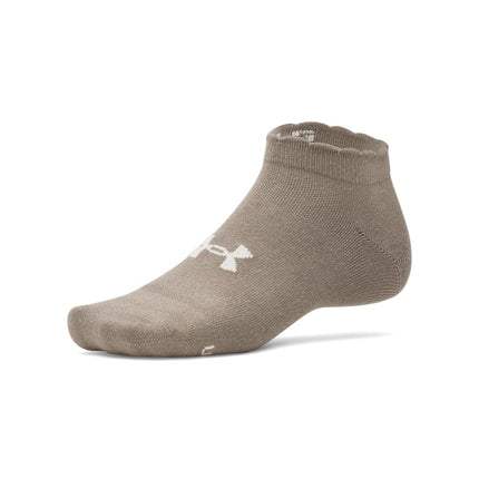 Under Armour Unisex Adult Essential Low Socks (6-Pack), (200) Taupe Dusk / Taupe Dusk / Stone, XL