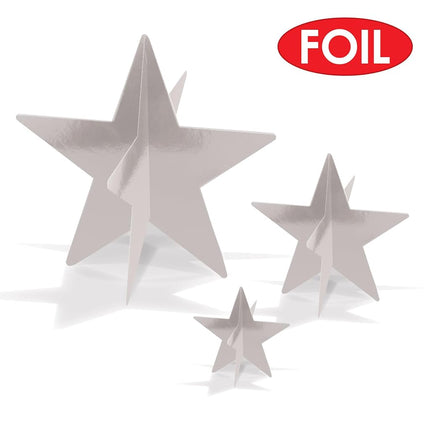 Beistle 52148-S Foil Centerpieces, Paper, Silver