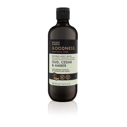 Baylis & Harding Goodness Oud Cedar & Amber 500ml Shower Gel Pack of 3