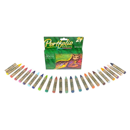 CRAYOLA Portfolio Series Water-Soluble Oil Pastels 24-Color Set (52-3624), Acrylic, Multicolour, 13.71x15.24x2.79 cm