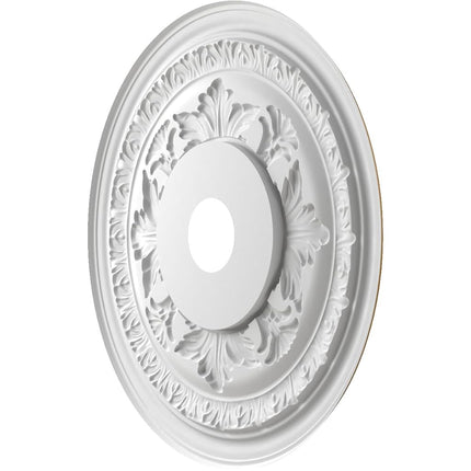 Ekena Millwork CMP22BACGH Baltimore Thermoformed PVC Ceiling Medallion (Fits Canopies up to 7 3/4"), 22"OD x 3 1/2"ID x 1"P, Metallic Gold Rush