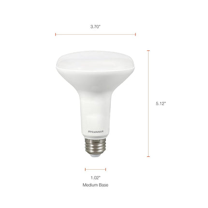 Sylvania BR30 LED Flood Light Bulb, 100W = 17W, Dimmable, 10 Year, Medium Base, 1450 Lumens, 2700K, Soft White - 4 Pack (40070)