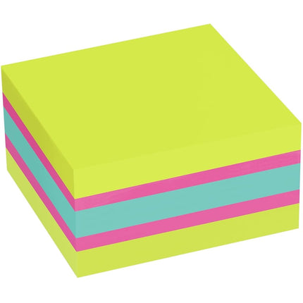 Post-it Super Sticky Notes Cube, 3 in x 3 in, Bright Colors, 1 Cube/Pack, 360 Sheets/Cube (2027-SSGFA)