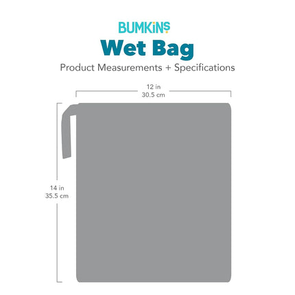 Bumkins Waterproof Wet Bag for Baby, Travel, Swim Suit, Cloth Diapers, Pump Parts, Pool, Beach, Gym Clothes, Toiletry, Hook to Stroller, Daycare, Zipper Reusable Wetdry Packing, 2-pk Jungle and Animal