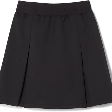 French Toast Girls' Pull-On Kick Pleat Performance Scooter, Black, 7