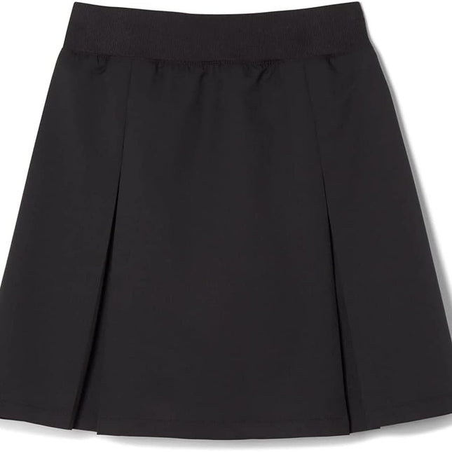 French Toast Girls' Pull-On Kick Pleat Performance Scooter, Black, 7