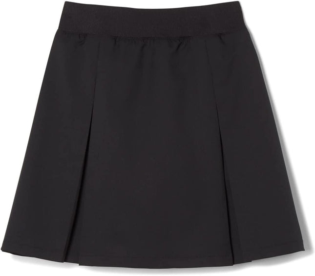 French Toast Girls' Pull-On Kick Pleat Performance Scooter, Black, 7