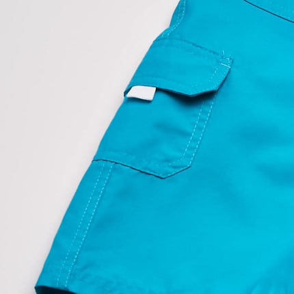 Kanu Surf Short de bain-paréo de plage à séchage rapide Sassy UPF 50+ pour fille, Sassy Aqua Solid, 8-10