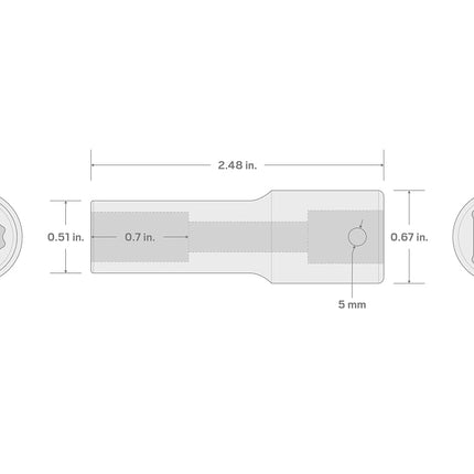 TEKTON 3/8 Inch Drive x 11/32 Inch Deep 12-Point Impact Socket | SID13209