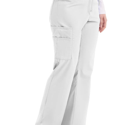 Dickies Womens 86206 Signature - Pantalón cargo médico con cordón de ajuste a mitad de tiro - Blanco - XXS Petite