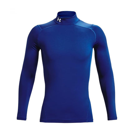 Under Armour Mens ColdGear Compression Mock Shirt Blue L