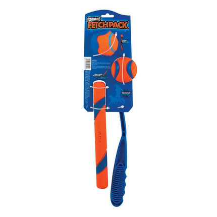 Chuckit! Fetch Pack - Chuck It Dog Ball Launcher 18 M, Tennis Ball, Ultra Rubber Ball and Ultra Fetch Stick Dog Gifts, Dog Toys Indestructible Dog Ball Thrower Launcher